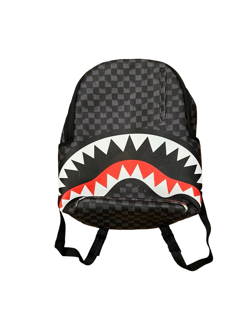 Sprayground Backpack Sharks in Paris Limited Edition Checkered Shark Mouth Bag